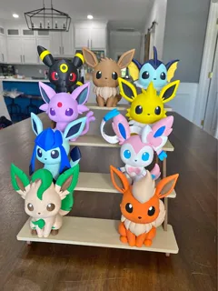 Miniatura 1 de Pokémon Eevee y sus Evoluciones – Figuras 3D