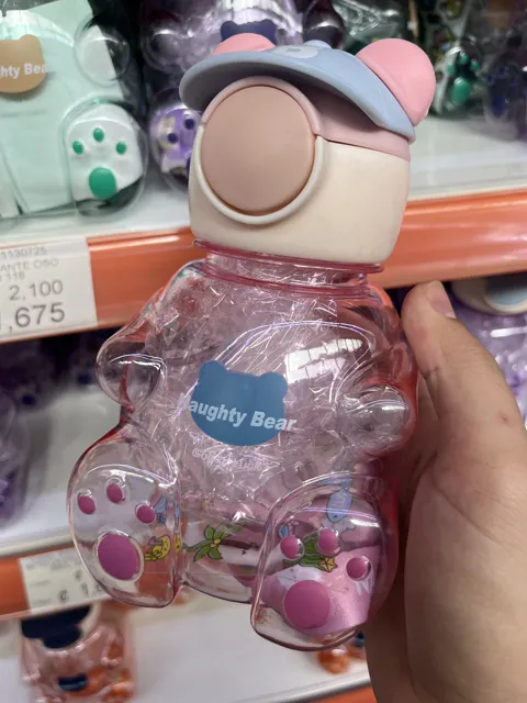Botella plástica para agua forma de oso · foto 1