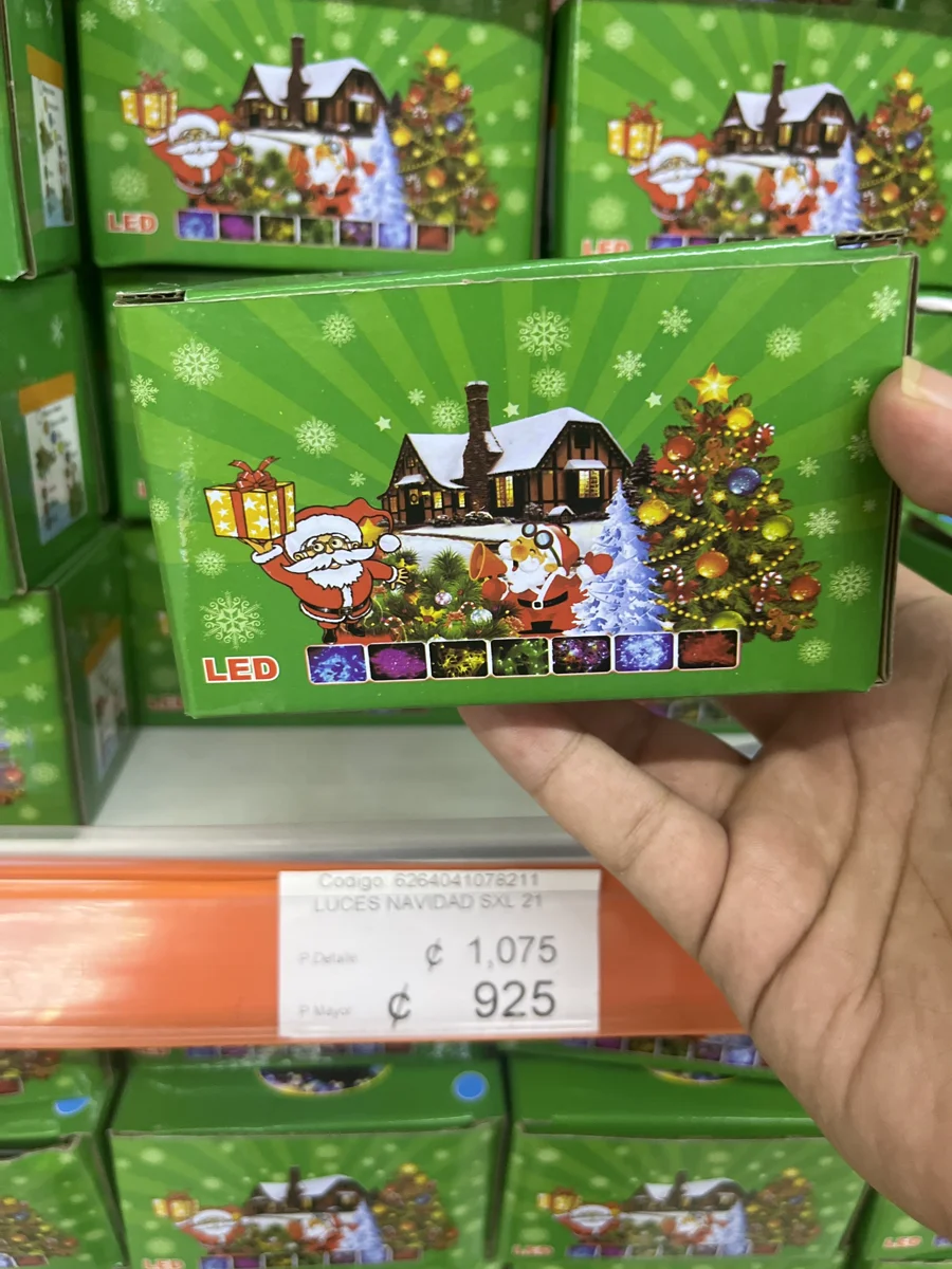 Luces de navidad Variedad de cajas y colores